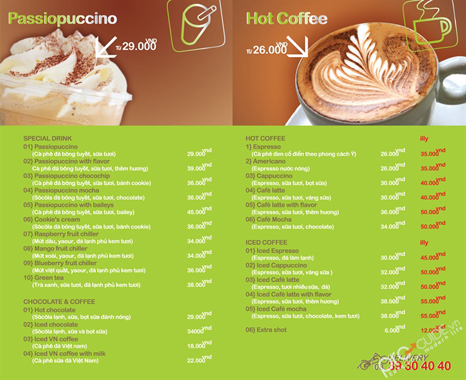 In Menu Thực Đơn