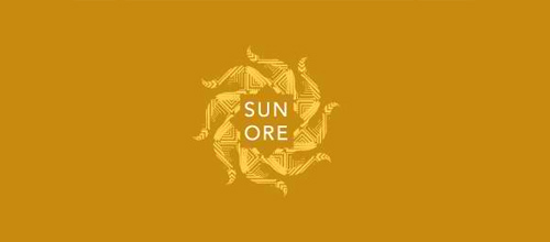 Ý tưởng thiết kế logo với ánh nắng và mặt trời