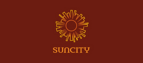 Ý tưởng thiết kế logo với ánh nắng và mặt trời