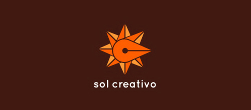 Ý tưởng thiết kế logo với ánh nắng và mặt trời