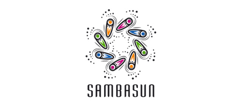 Ý tưởng thiết kế logo với ánh nắng và mặt trời